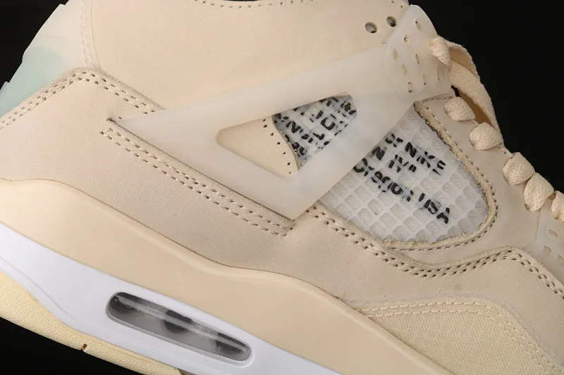 All categories Air Jordan Jordan series basketball shoes Air Jordan 4 OF x Air Jordan 4 Retro "Cream/Sail" AJ4 Jordan 4 mid-top retro casual sports culture basketball shoes CV9388-100